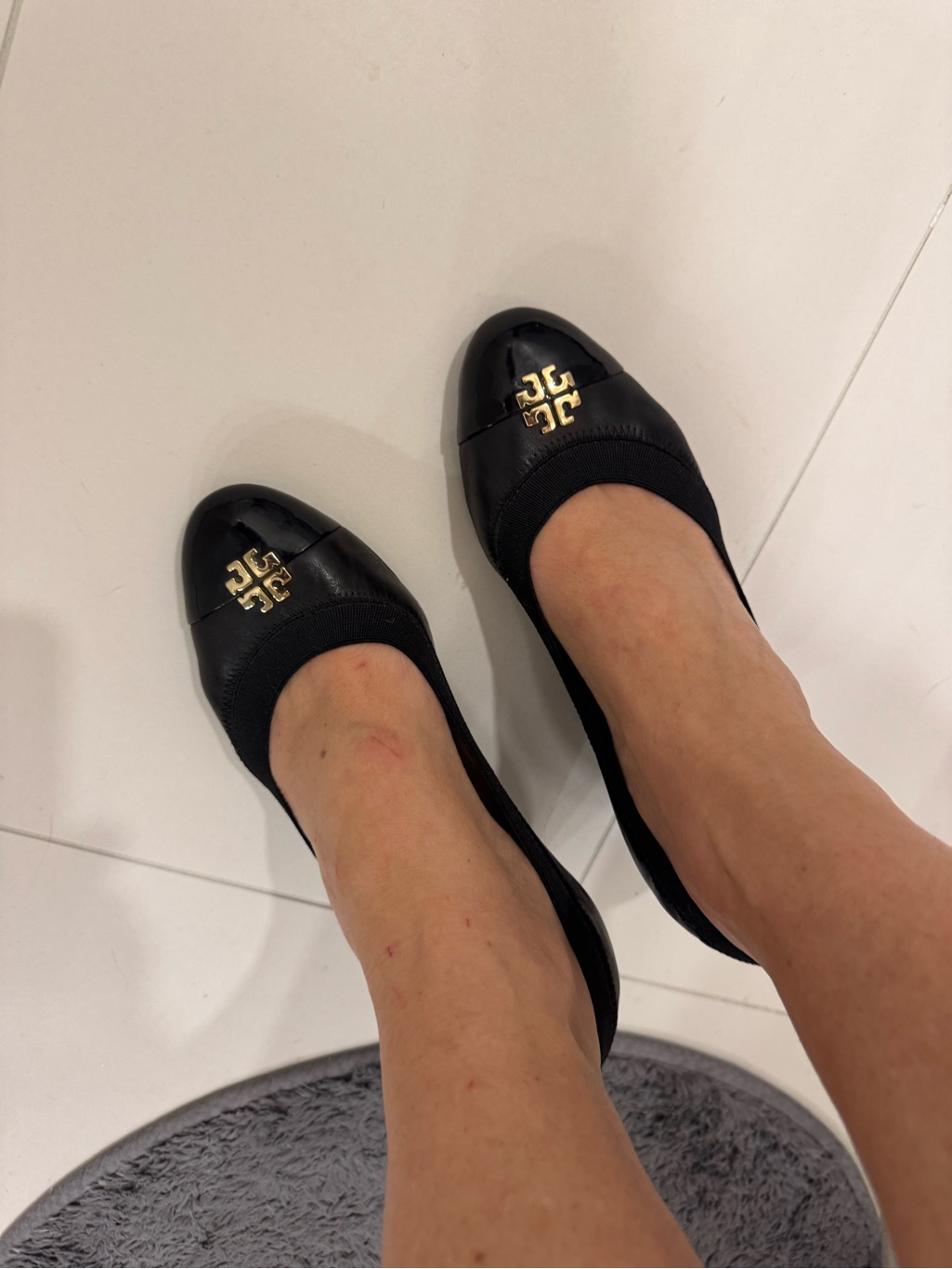 Tory Burch | Jolie Ballet Wedge W/ Small Logo | Leather W/ Patent Toe Size | 6.5